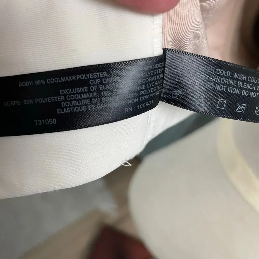 Natori Yogi Back Close Bra 38DDD Lined Convertible Sports Bra Mocha Ivory - Picture 5 of 5